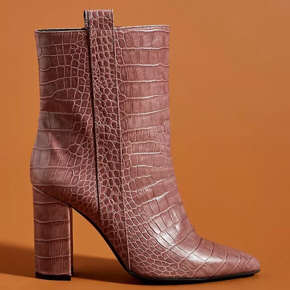 Anthropologie Bruno Premi Crocodile Ankle Boots IT40/US9 - Picture 2 of 9